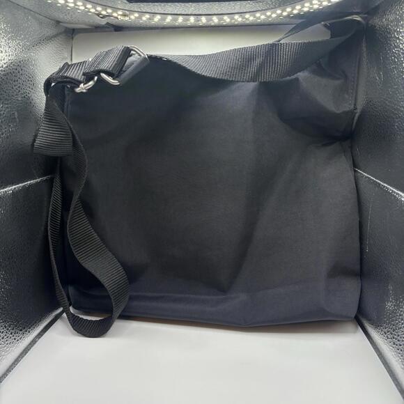 Baggallini Bucket Bagg Black Crossbody Organizer Nylon Travel Work Purse Clean! - Picture 5 of 9